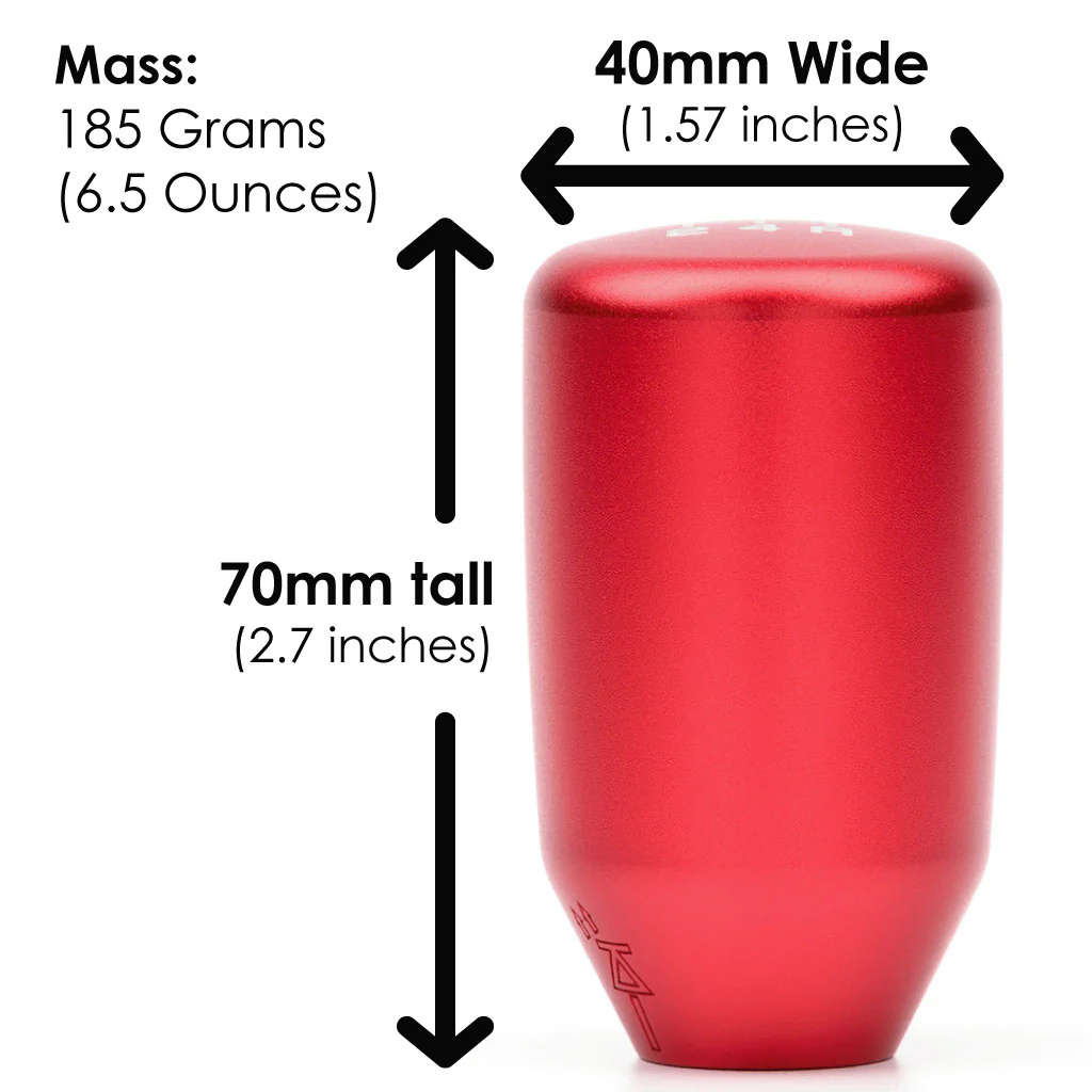 ESCO-T5 5-Speed Shift Knob in Satin Red Finish (M10x1.5) - Image 6