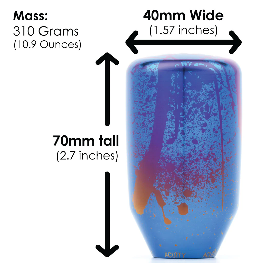 ESCO-Ti Shift Knob in Splatter Titanium Finish (M10X1.5) - Image 3