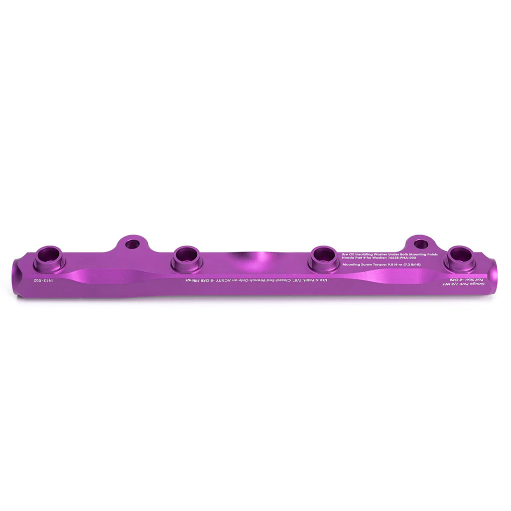 K-Series Fuel Rail in Satin Purple Finish - Image 7