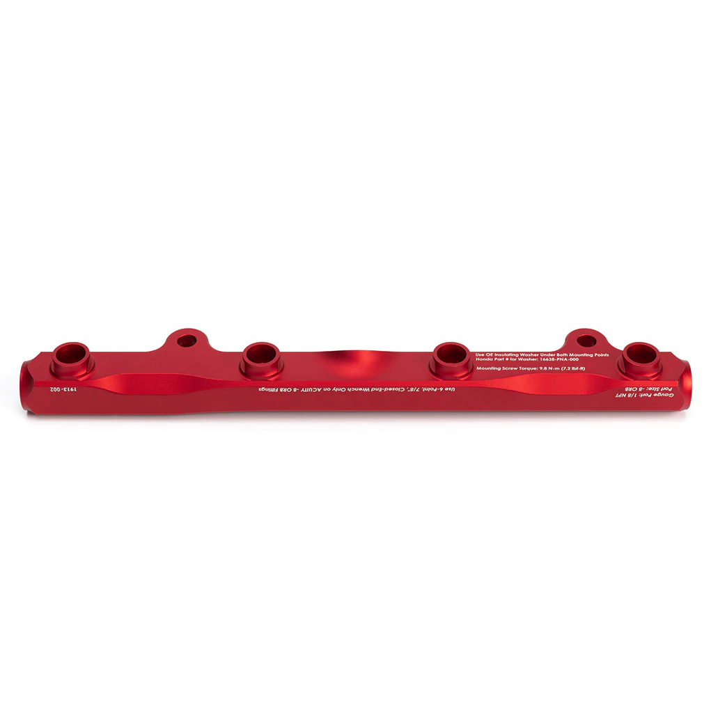 K-Series Fuel Rail in Satin Red Finish - Image 7
