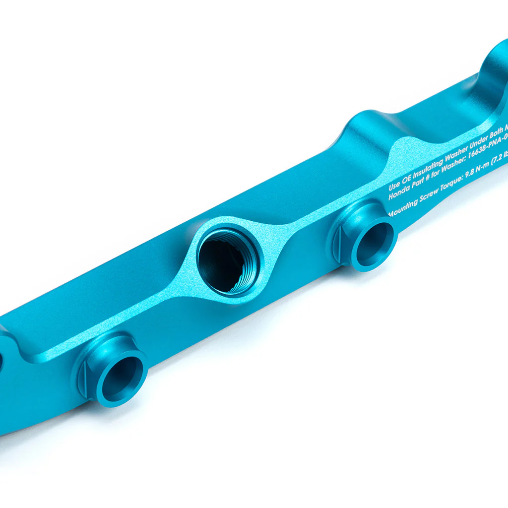 K-Series Fuel Rail in Satin Teal Finish - Image 4