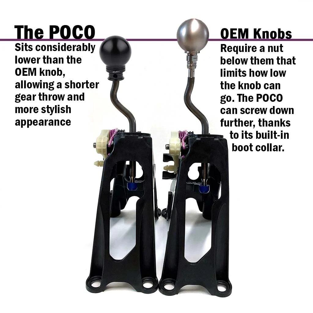 POCO Insulated Low-Profile Shift Knob in Black (M10X1.5) - Image 4