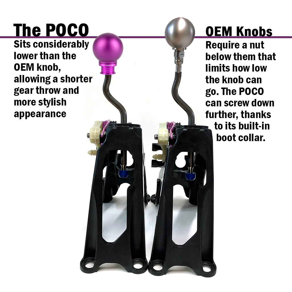 POCO Low-Profile Shift Knob in Satin Purple Finish (M10X1.5) - Image 7