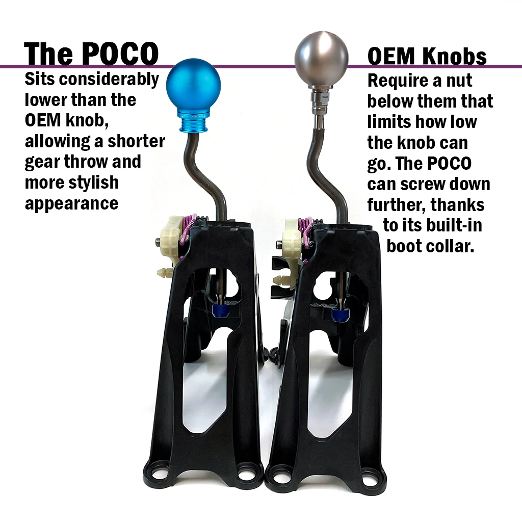 POCO Low-Profile Shift Knob in Satin Teal Finish (M10X1.5) - Image 7