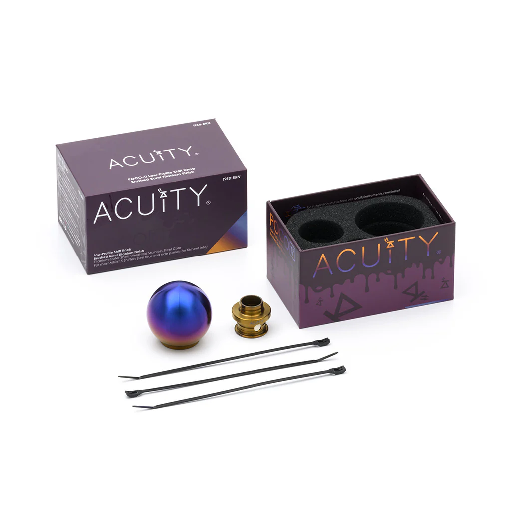 POCO-Ti Low Profile Shift Knob in Burnt Titanium Finish (M10x1.5) - Image 5