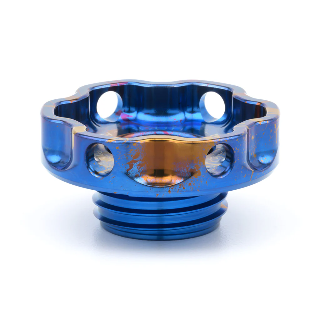 Podium-Ti Oil Cap in Splatter Titanium Finish for Hondas/Acuras - Image 5