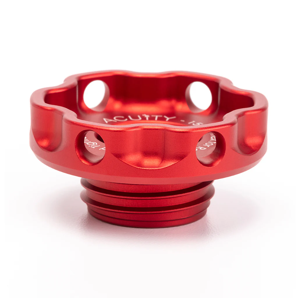 Podium Oil Cap in Satin Red for Hondas/Acuras - Image 3