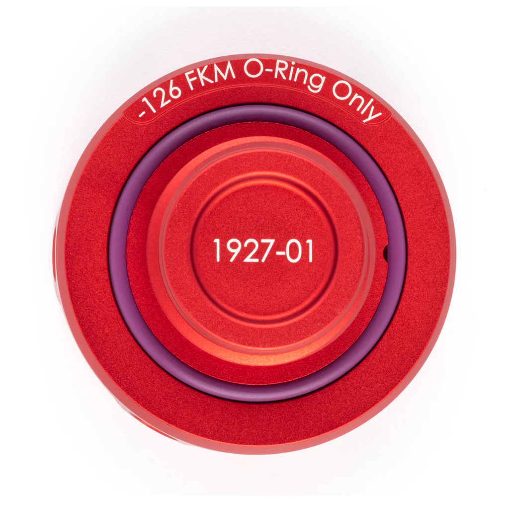 Podium Oil Cap in Satin Red for Hondas/Acuras - Image 6