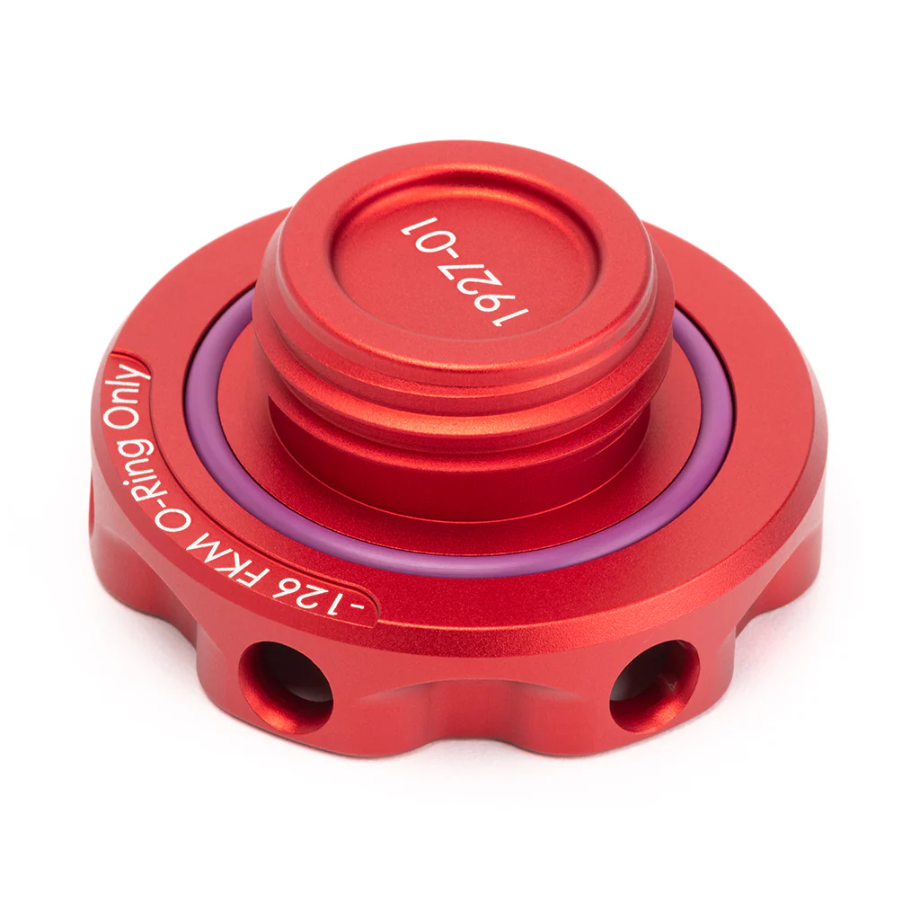 Podium Oil Cap in Satin Red for Hondas/Acuras - Image 8