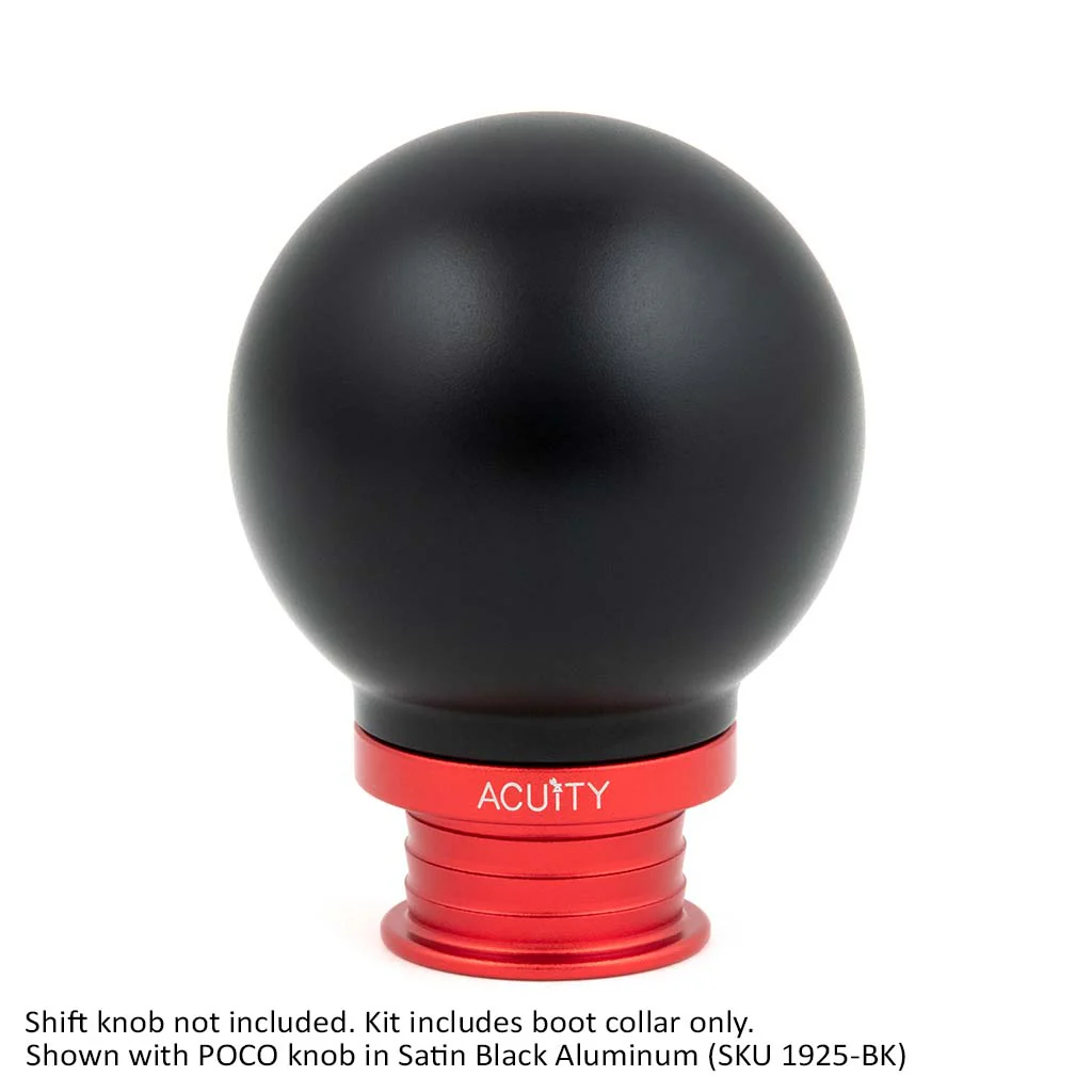 Satin Red Aluminum Shift Boot Collar for POCO Shift Knobs - Image 5
